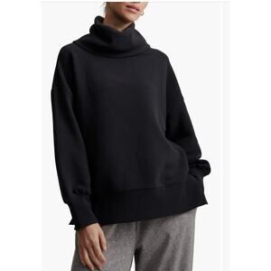 Varley Milton Cowl Neck Sweatshirt Black Size M